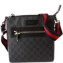 Load image into Gallery viewer, Gucci GG Supreme Messenger Bag in Black Coated Canvas
