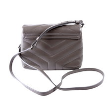Load image into Gallery viewer, Yves Saint Laurent LouLou Satchel Toy Leather Crossbody Bag Grey
