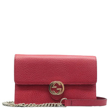 Load image into Gallery viewer, Gucci Interlocking G Leather Shoulder Bag Red
