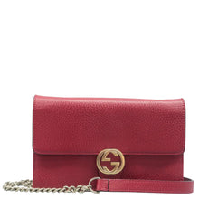 Load image into Gallery viewer, Gucci Interlocking G Leather Shoulder Bag Red
