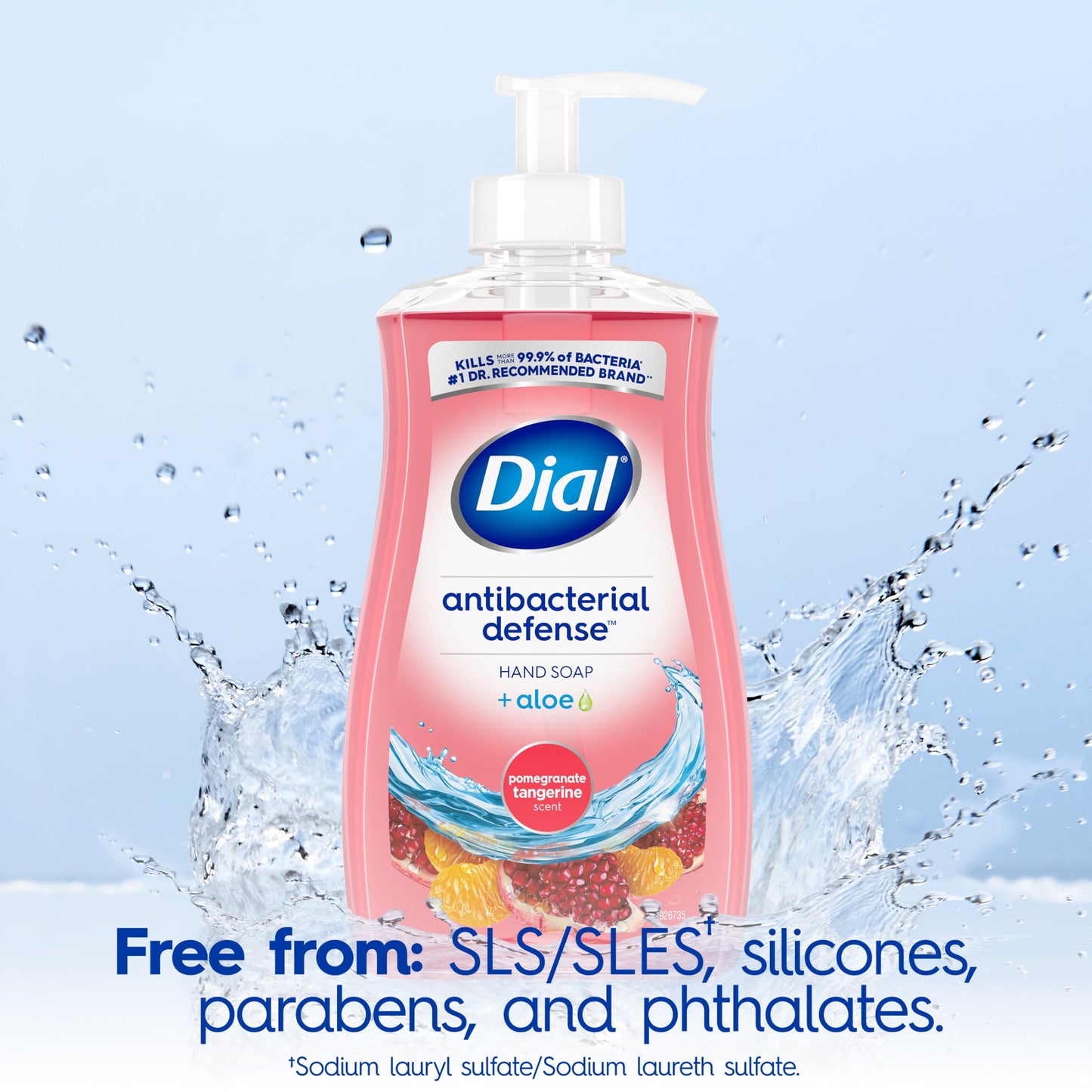 Dial Antibacterial Defense Pomegranate & Tangerine Liquid Hand Soap, 11 fl oz
