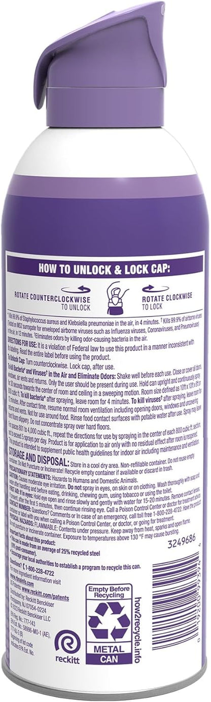 Lysol Air Sanitizer Spray, For Air Sanitization and Odor Elimination, Light Breeze, 10 Fl. Oz