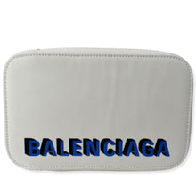 Load image into Gallery viewer, BALENCIAGA Logo Print Leather Strap Cash Phone Holder White Good Quality
