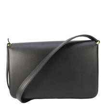 Load image into Gallery viewer, BURBERRY Hampshire Vintage Check Leather Black Crossbody Bag back  side look
