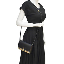 Load image into Gallery viewer, BURBERRY Hampshire Vintage Check Leather Black Crossbody Bag dummy look
