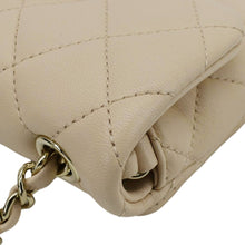 Load image into Gallery viewer, CHANEL Mini Rectangular Flap Quilted Leather Crossbody Bag Beige corner loo
