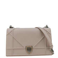 Load image into Gallery viewer, CHRISTIAN DIOR Diaroma Flap Grained Calfskin Leather Crossbody Bag Light Pink Front look
