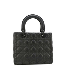 Load image into Gallery viewer, CHRISTIAN DIOR Lady Dior Calfskin Leather Black Shoulder Bag back side
