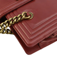 Load image into Gallery viewer, Chanel Jetsetter Boy Leather Red Tote Bag  side look
