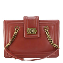Load image into Gallery viewer, Chanel Jetsetter Boy Leather Red Tote Bag  front look
