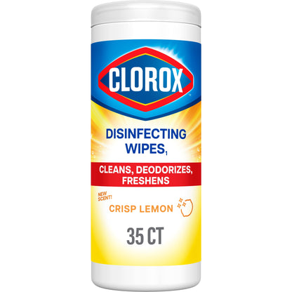 Clorox Bleach-Free Disinfecting and Cleaning Wipes, Crisp Lemon, 35 Count