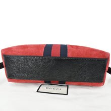 Load image into Gallery viewer, GUCCI Ophidia GG Small Suede Shoulder Bag Red 499621
