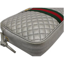 Load image into Gallery viewer, GUCCI GG Small Quilted Leather Shoulder Bag Metallic Silver 541051
