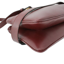 Load image into Gallery viewer, GUCCI Large Arli Leather Top Handle Shoulder Bag Burgundy 550130
