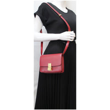 Load image into Gallery viewer, Celine Small Classic Box Leather Flap Shoulder Bag Red
