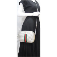 Load image into Gallery viewer, GUCCI GG Small Quilted Leather Shoulder Bag Metallic Silver 541051
