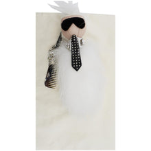 Load image into Gallery viewer, FENDI Karl Lagerfeld Stainless Steel Keychain White
