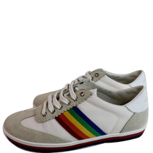 Load image into Gallery viewer, GUCCI Suede Stripe Rainbow G74 Leather Sneakers White 552969 US 5
