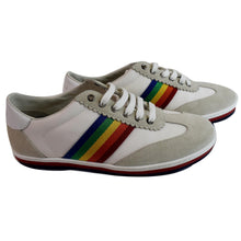 Load image into Gallery viewer, GUCCI Suede Stripe Rainbow G74 Leather Sneakers White 552969 US 5
