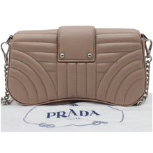 Load image into Gallery viewer, PRADA Mini Sidonie Nappa Diagramme Leather Chain Crossbody Bag Nude
