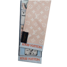 Load image into Gallery viewer, LOUIS VUITTON Lock It Silk Monogram Pattern Bandeau Bleu Glacier
