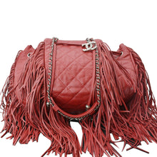 Load image into Gallery viewer, CHANEL Paris Dallas Drawstring Fringe Shoulder Bag Red
