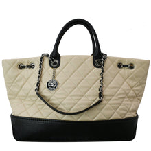 Load image into Gallery viewer, CHANEL Drawstring Large Quilted Calfskin Shopping Tote Bag Beige
