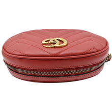 Load image into Gallery viewer, GUCCI GG Marmont Matelasse Leather Belt Bag Red 476434
