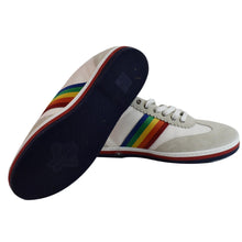 Load image into Gallery viewer, GUCCI Suede Stripe Rainbow G74 Leather Sneakers White 552969 US 5
