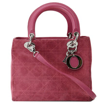 Load image into Gallery viewer, Christian Dior Lady Dior Cannage Suede Tote Bag Pink | DDH
