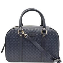 Load image into Gallery viewer, GUCCI Small Microguccissima Leather Crossbody Bag Navy Blue 510286
