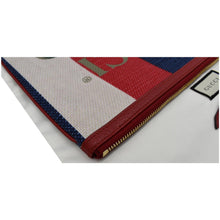 Load image into Gallery viewer, GUCCI Linea Merida Web Stripe Canvas Zip Pouch Multicolor 524788
