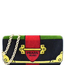 Load image into Gallery viewer, Prada Cahier Velvet Clutch Bag Multicolor - Milano Edition
