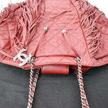 Load image into Gallery viewer, CHANEL Paris Dallas Drawstring Fringe Shoulder Bag Red
