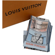 Load image into Gallery viewer, LOUIS VUITTON Lock It Silk Monogram Pattern Bandeau Bleu Glacier
