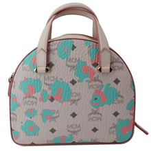 Load image into Gallery viewer, MCM Mini Aren Half Moon Floral Canvas Tote Bag Pink
