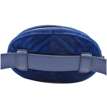 Load image into Gallery viewer, GUCCI GG Marmont Matelasse Velvet Belt Bag Blue 476434
