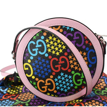 Load image into Gallery viewer, GUCCI GG Psychedelic Round Leather Crossbody Bag Multicolor 603938
