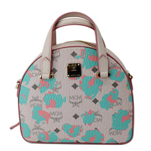 Load image into Gallery viewer, MCM Mini Aren Half Moon Floral Canvas Tote Bag Pink
