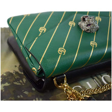 Load image into Gallery viewer, GUCCI Thiara Medium Double Smooth Leather Shoulder Bag Green/Black 524822
