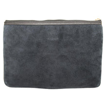 Load image into Gallery viewer, GUCCI Ophidia GG Suede Leather Pouch Clutch Bag Navy Blue 517551
