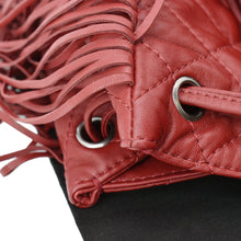 Load image into Gallery viewer, CHANEL Paris Dallas Drawstring Fringe Shoulder Bag Red
