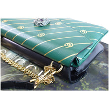 Load image into Gallery viewer, GUCCI Thiara Medium Double Smooth Leather Shoulder Bag Green/Black 524822
