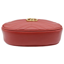 Load image into Gallery viewer, GUCCI GG Marmont Matelasse Leather Belt Bag Red 476434
