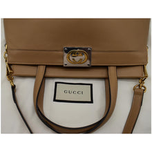 Load image into Gallery viewer, GUCCI Matisse GG Leather Top Handle Shoulder Bag Beige 631663
