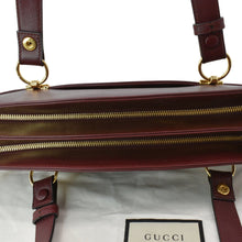 Load image into Gallery viewer, GUCCI Large Arli Leather Top Handle Shoulder Bag Burgundy 550130
