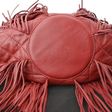 Load image into Gallery viewer, CHANEL Paris Dallas Drawstring Fringe Shoulder Bag Red
