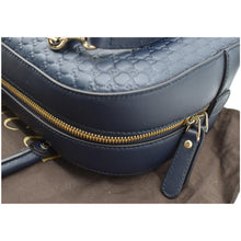 Load image into Gallery viewer, GUCCI Small Microguccissima Leather Crossbody Bag Navy Blue 510286
