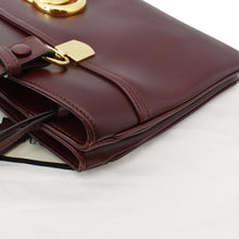 Load image into Gallery viewer, GUCCI Large Arli Leather Top Handle Shoulder Bag Burgundy 550130
