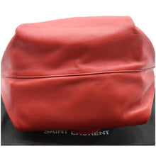 Load image into Gallery viewer, YVES SAINT LAURENT Teddy Lambskin Leather Bucket Shoulder Bag Red
